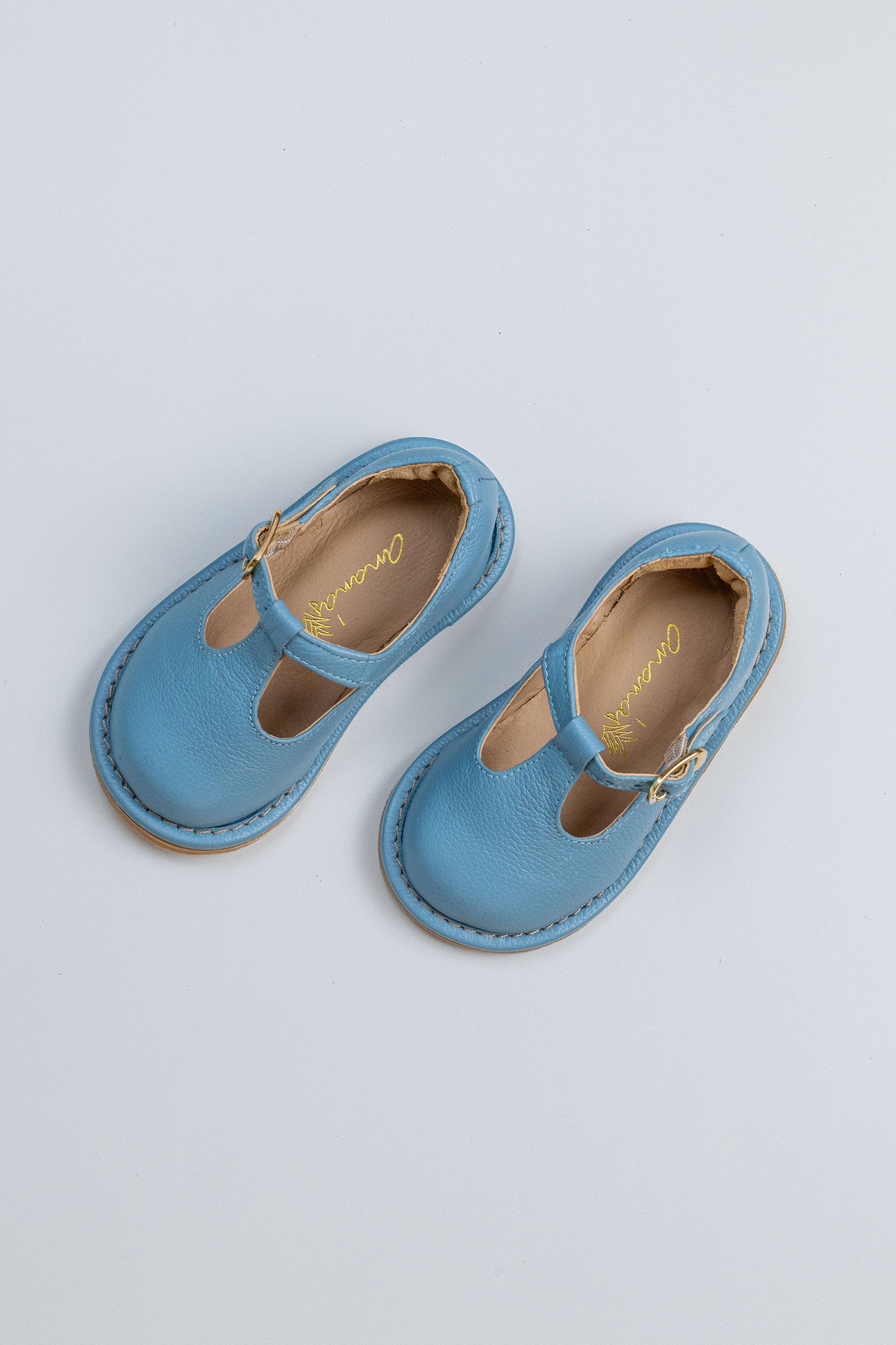 Sapato Infantil Ananás George Couro Azul Bebê