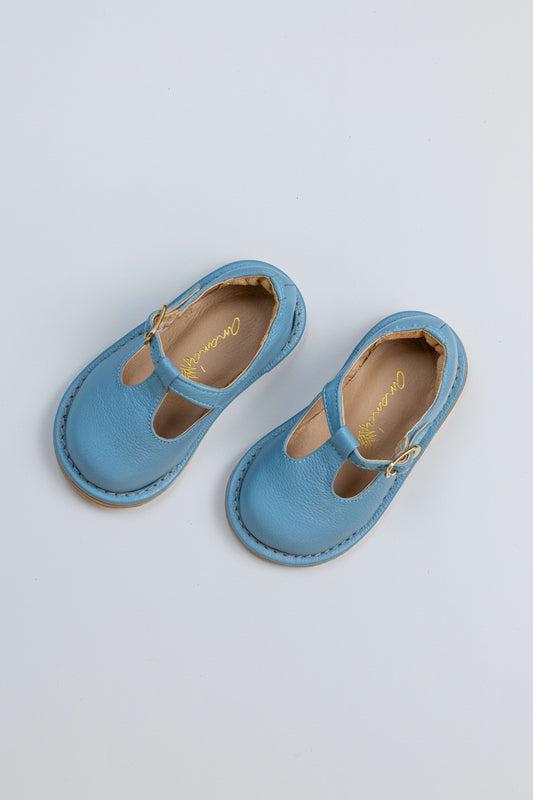 Sapato Infantil Ananás George Couro Azul Bebê