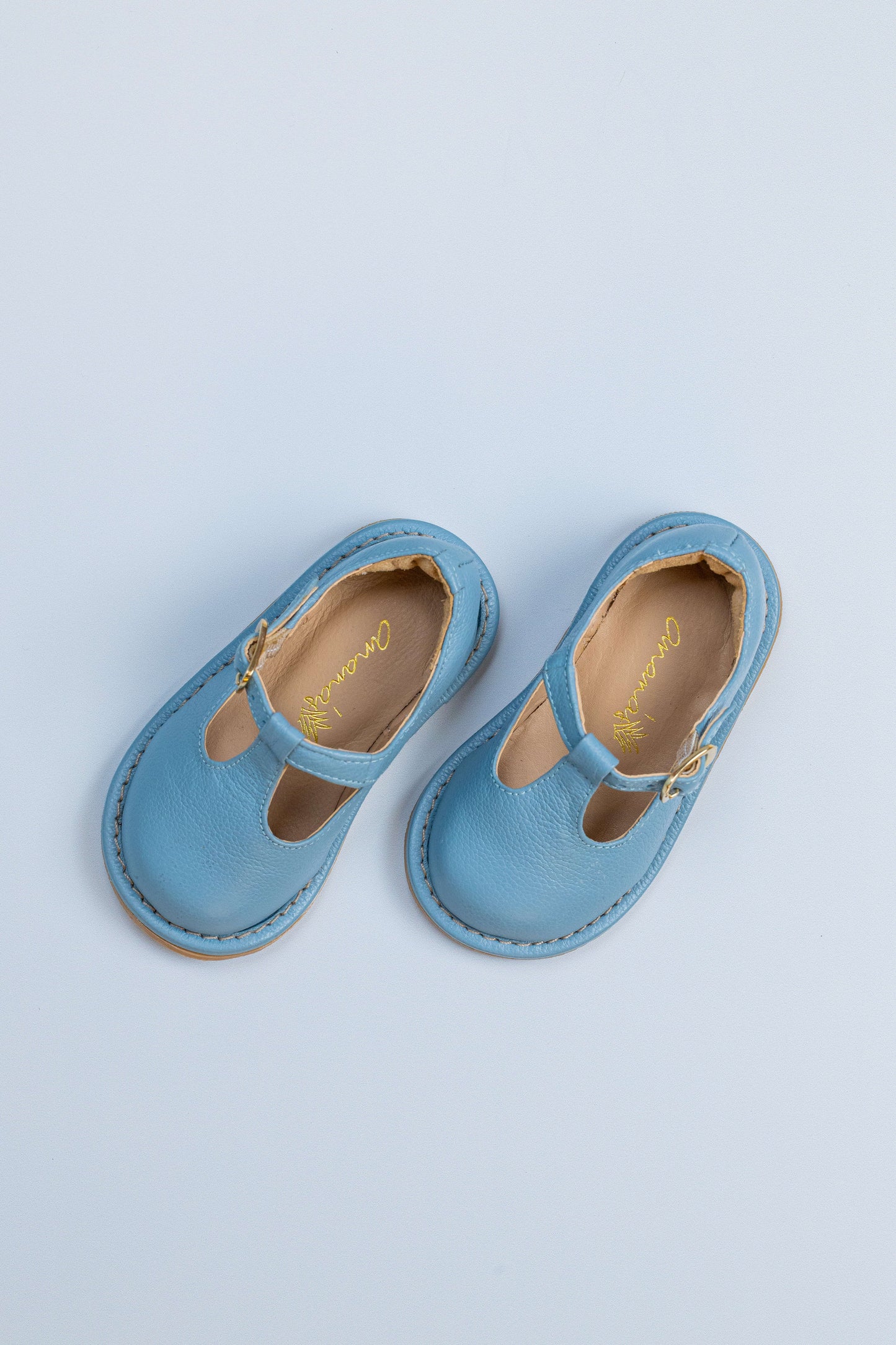 Sapato Infantil Ananás George Couro Azul Bebê