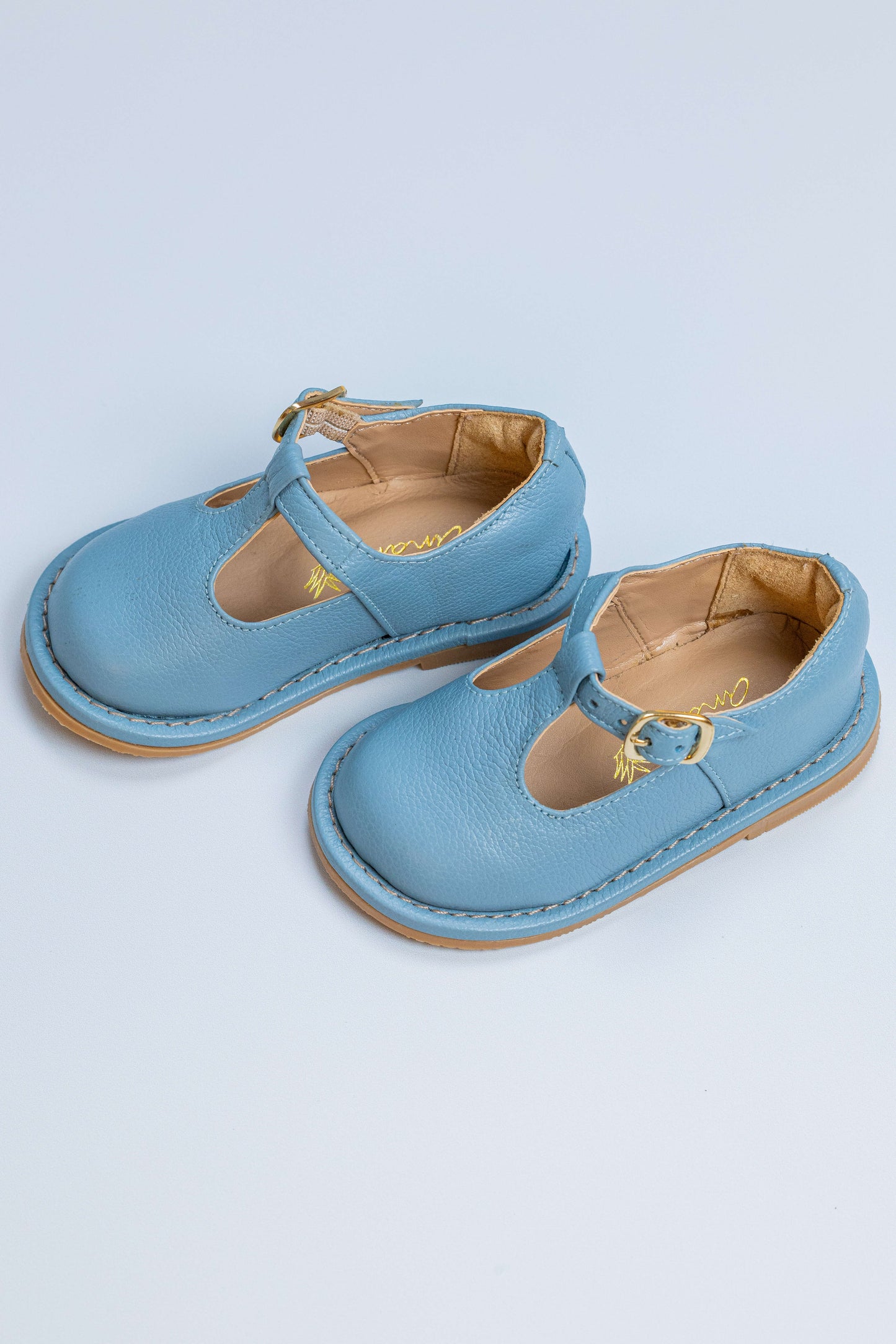 Sapato Infantil Ananás George Couro Azul Bebê