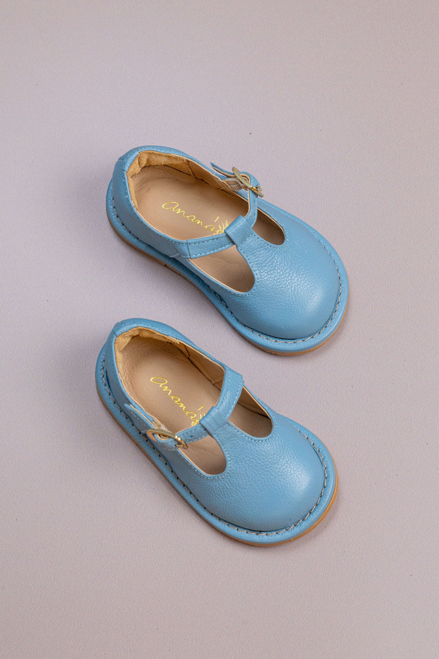Sapato Infantil Ananás George Couro Azul Bebê