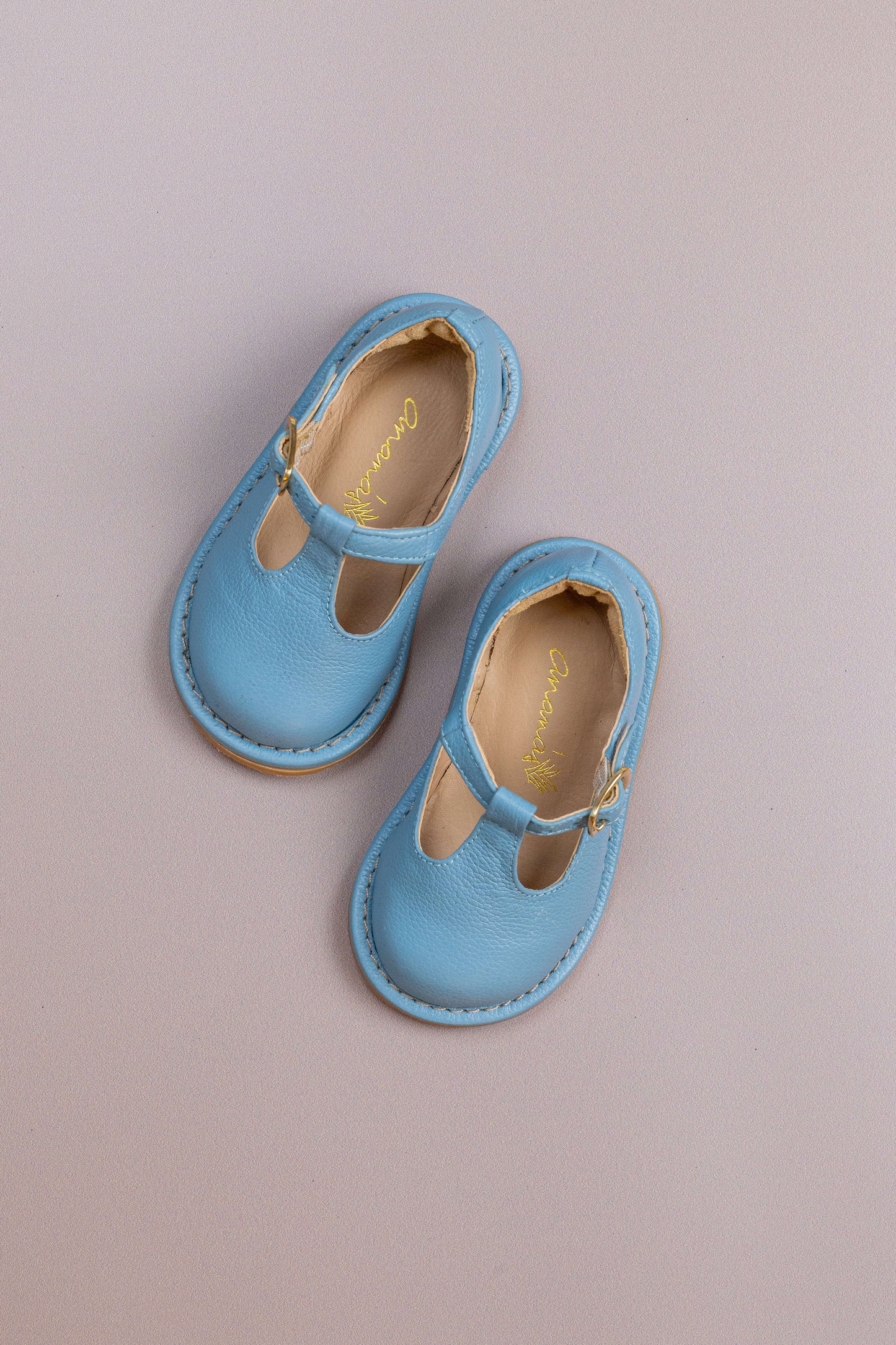 Sapato Infantil Ananás George Couro Azul Bebê