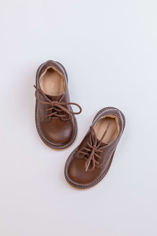 Sapato Infantil Ananás Johnny Couro Café