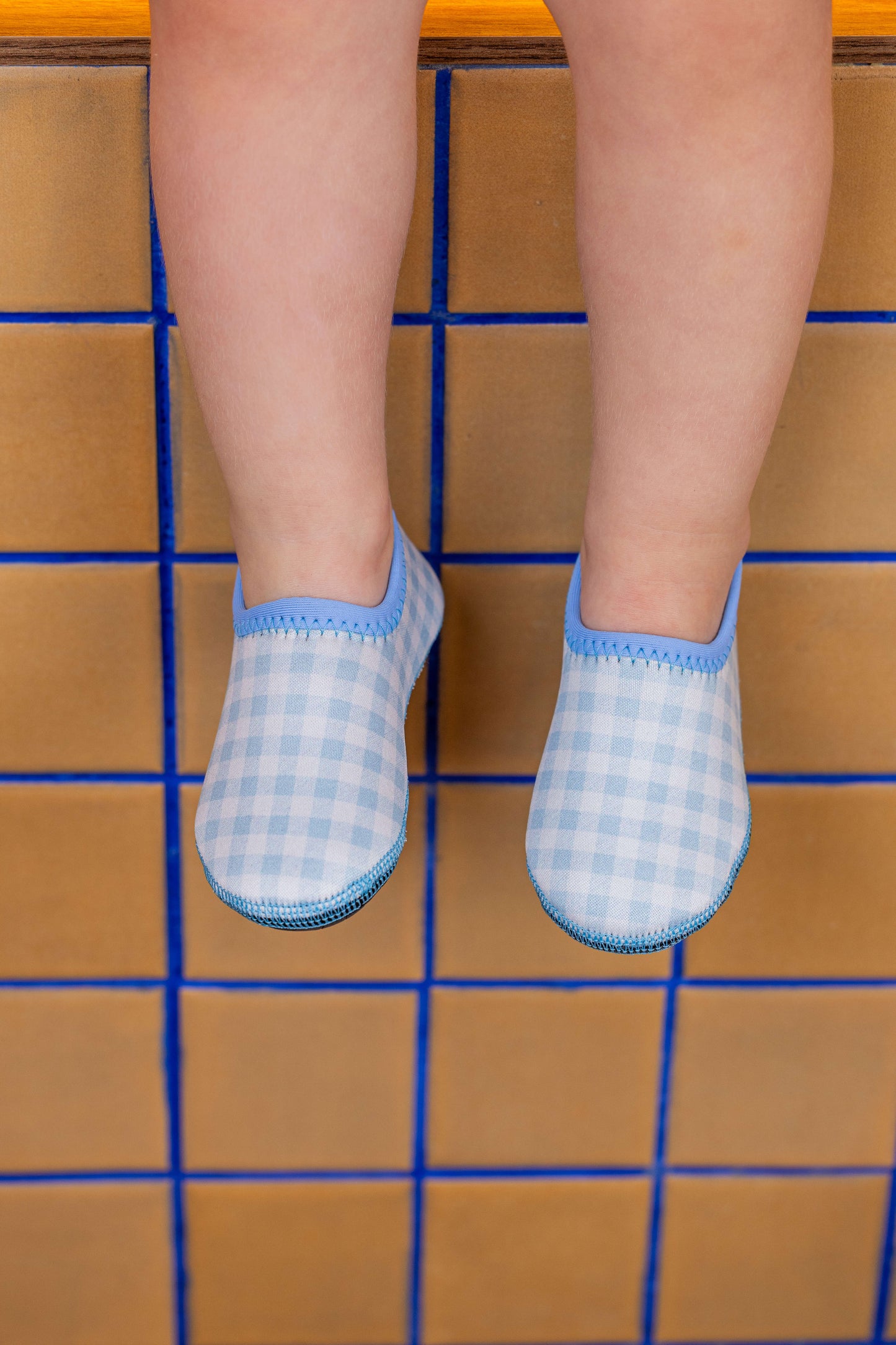 Sapato Infantil Ananás Kai Neoprene Vichy Azul