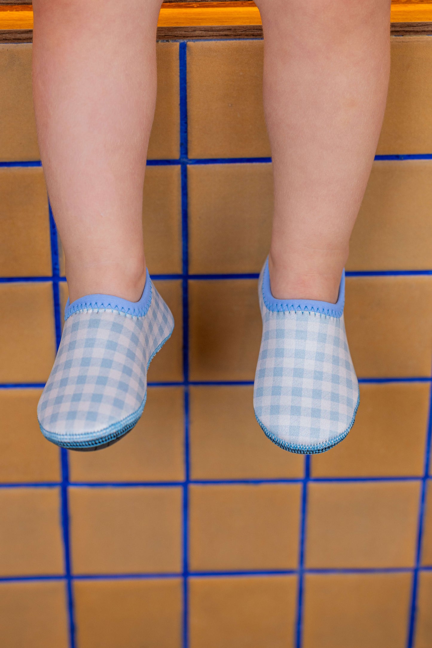 Sapato Infantil Ananás Kai Neoprene Vichy Azul