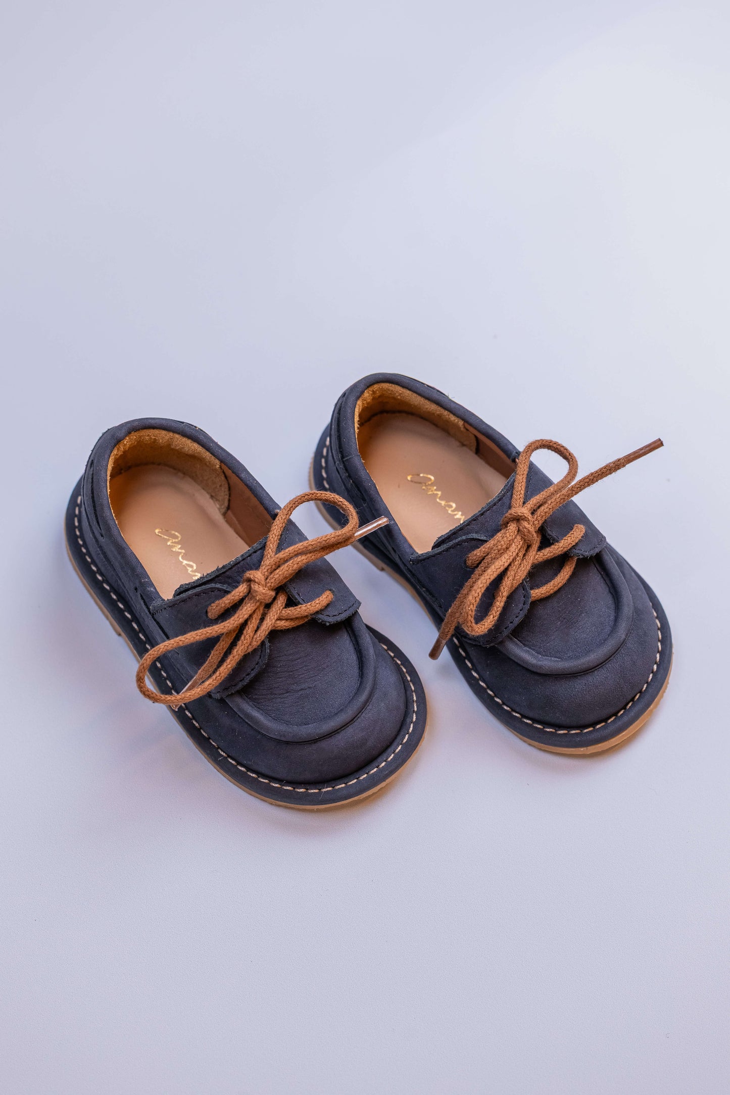 Sapato Infantil Ananás Jack Couro Sued Azul Marinho