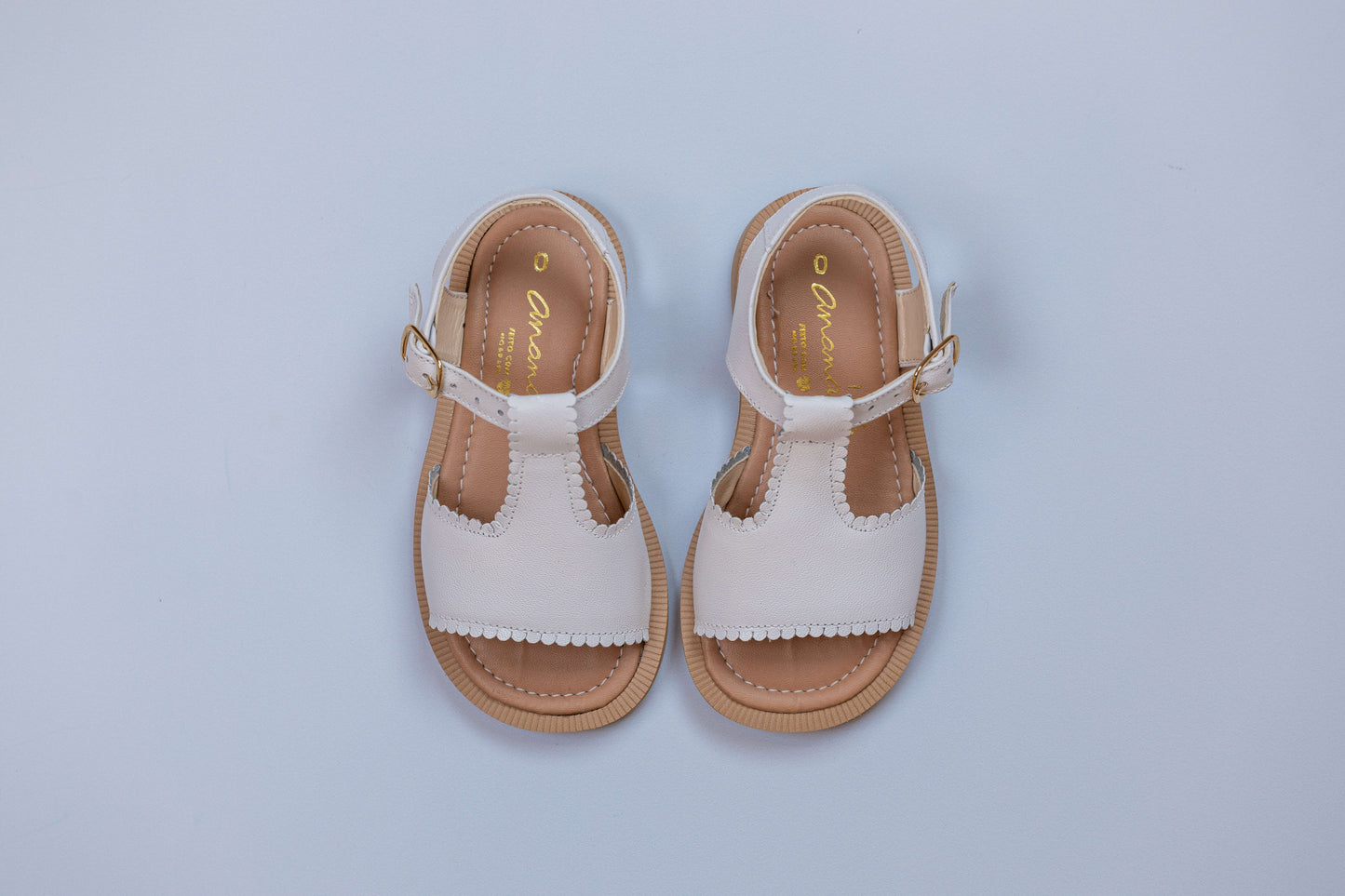 Sandália  Infantil Ananás Isla Couro Branco