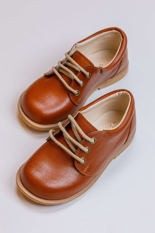 Sapato Infantil Ananás Brogue John Caramelo