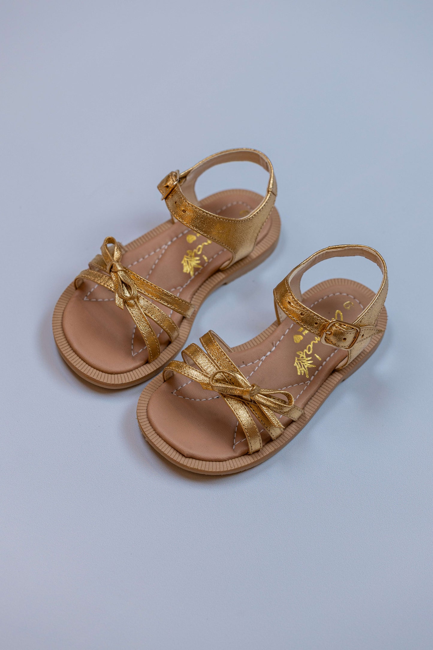 Sandália Infantil Ananás Marie Couro Ouro