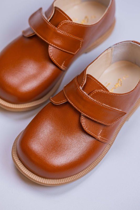 Sapato Infantil Ananás Greg Couro Caramelo