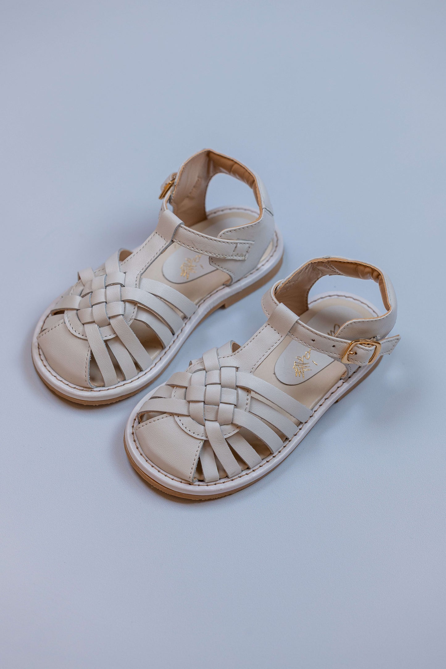 Sandália Infantil Ananás Bee Couro Branco