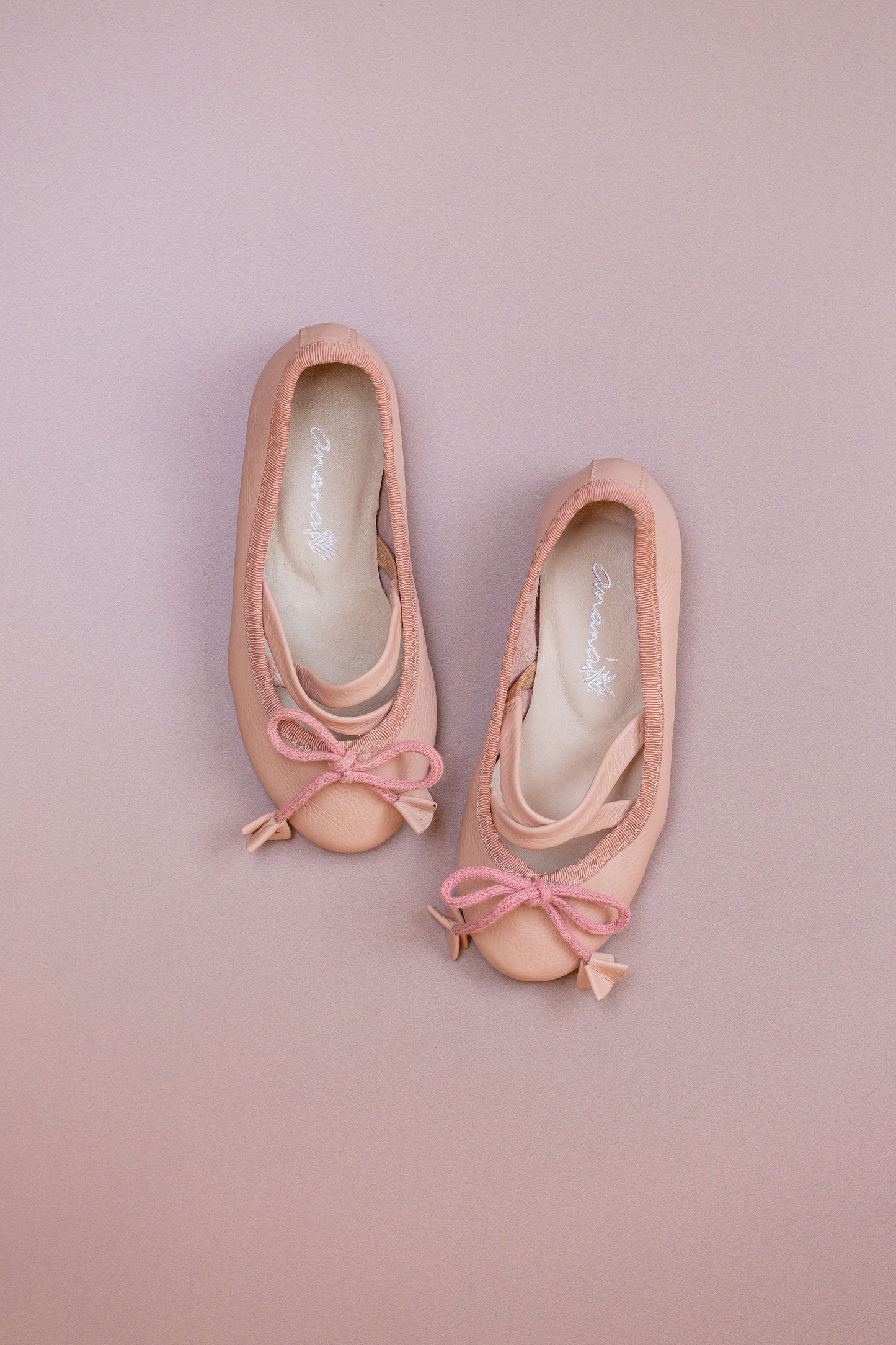 Sapatilha Infantil Ananás Bailarina Anna Couro Rose