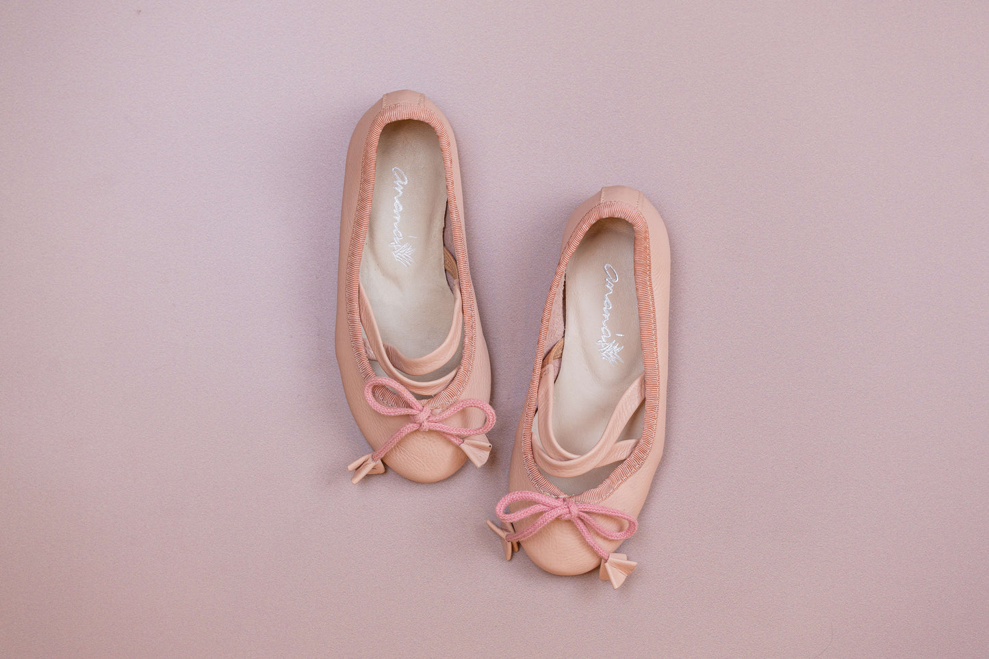 Sapatilha Infantil Ananás Bailarina Anna Couro Rose