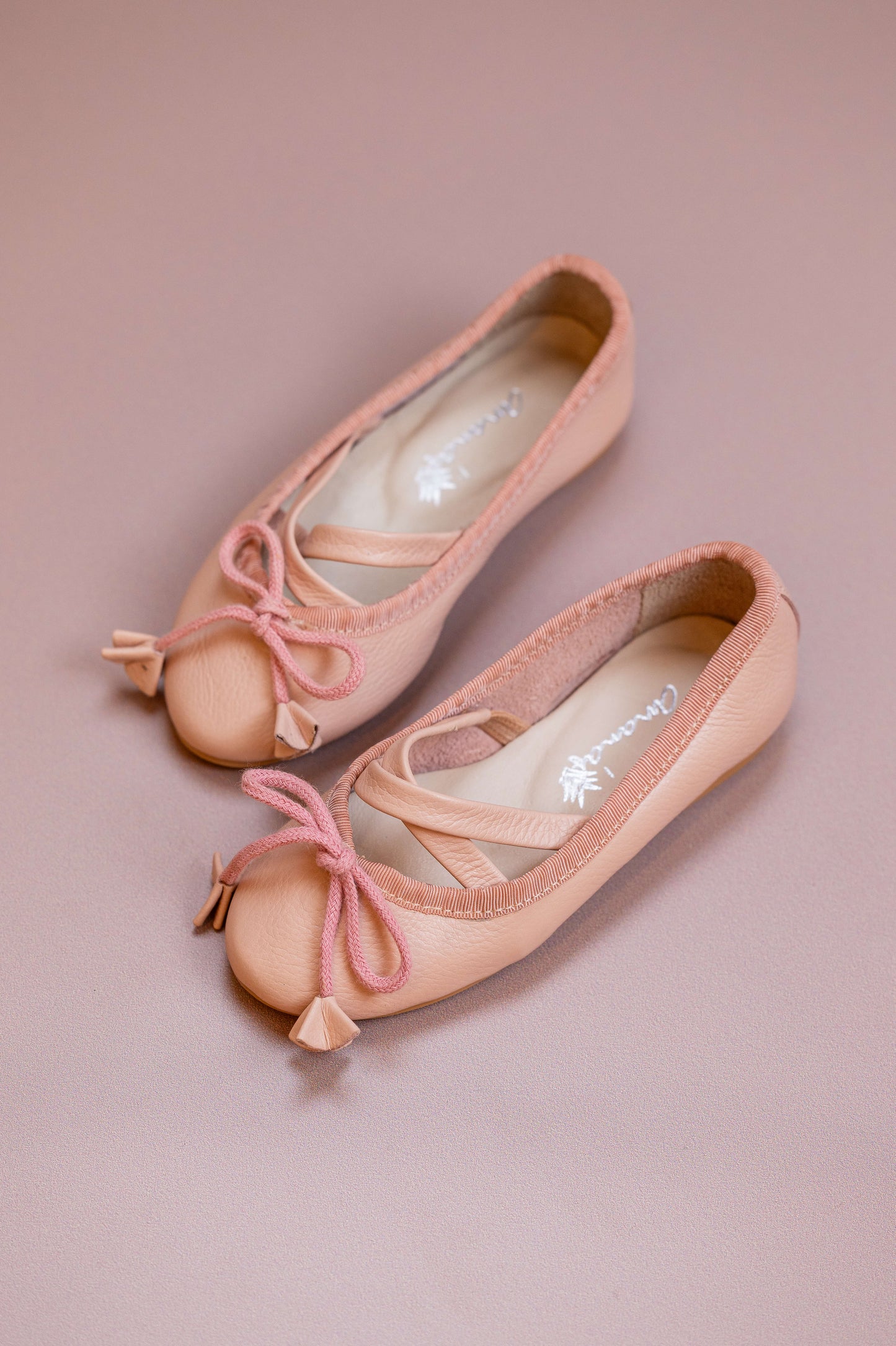 Sapatilha Infantil Ananás Bailarina Anna Couro Rose