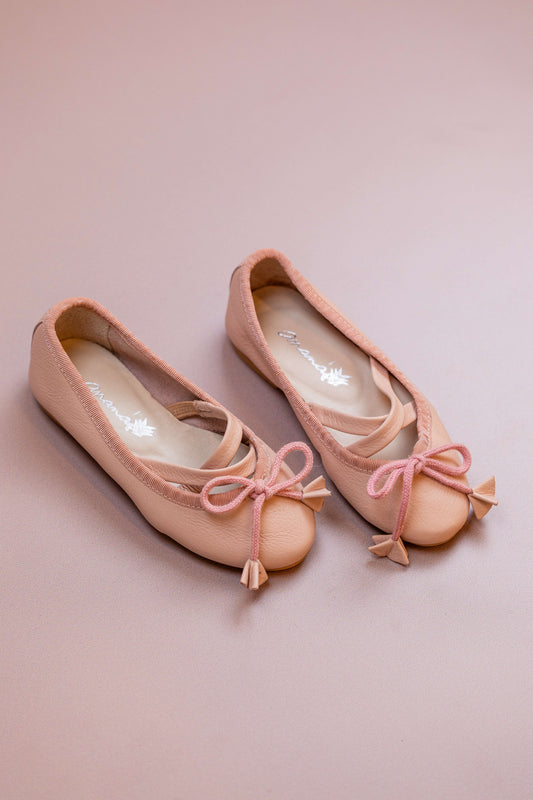 Sapatilha Infantil Ananás Bailarina Anna Couro Rose