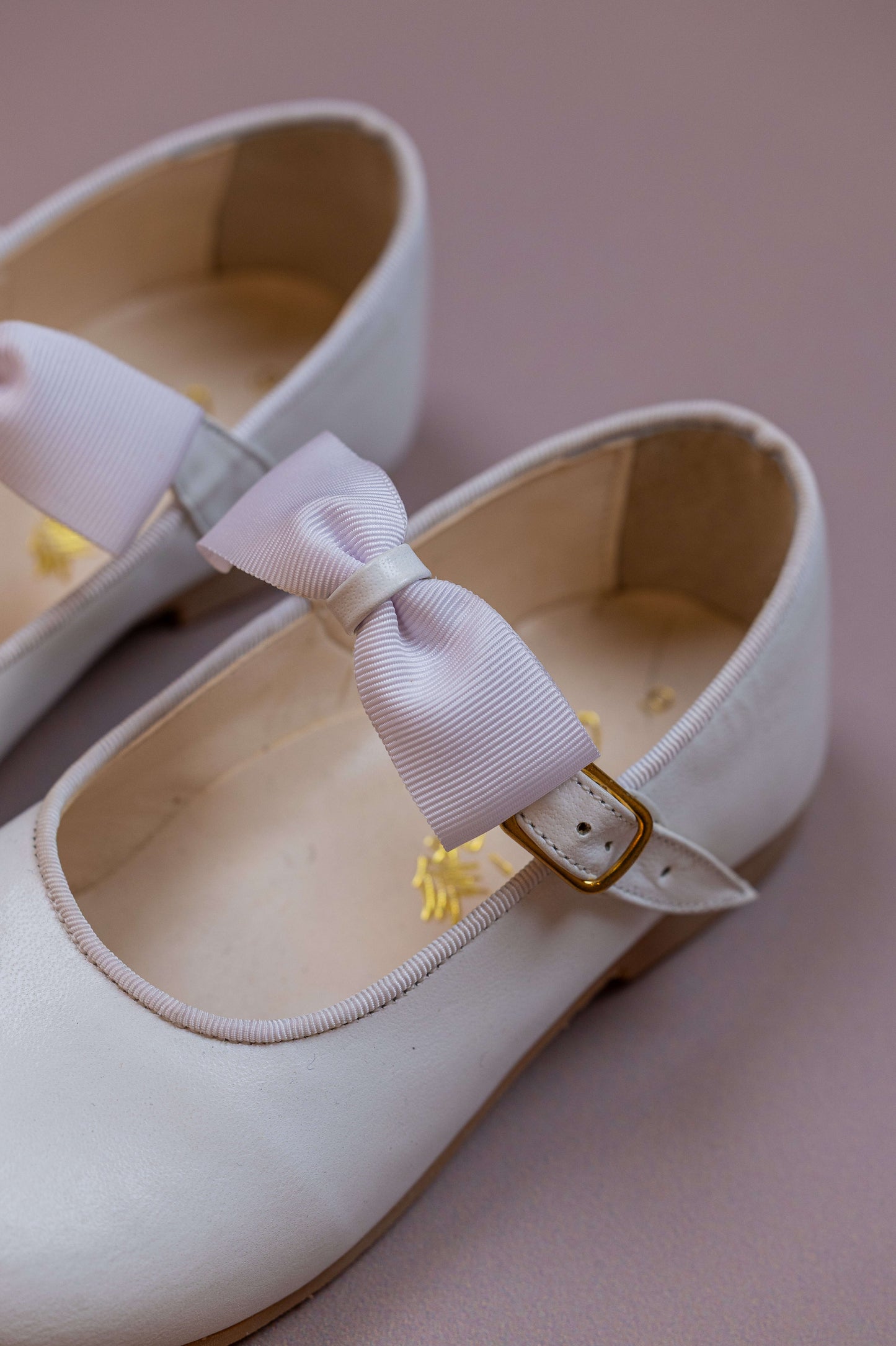Sapato Infantil Ananás Beth Laço de Fita Couro Branco