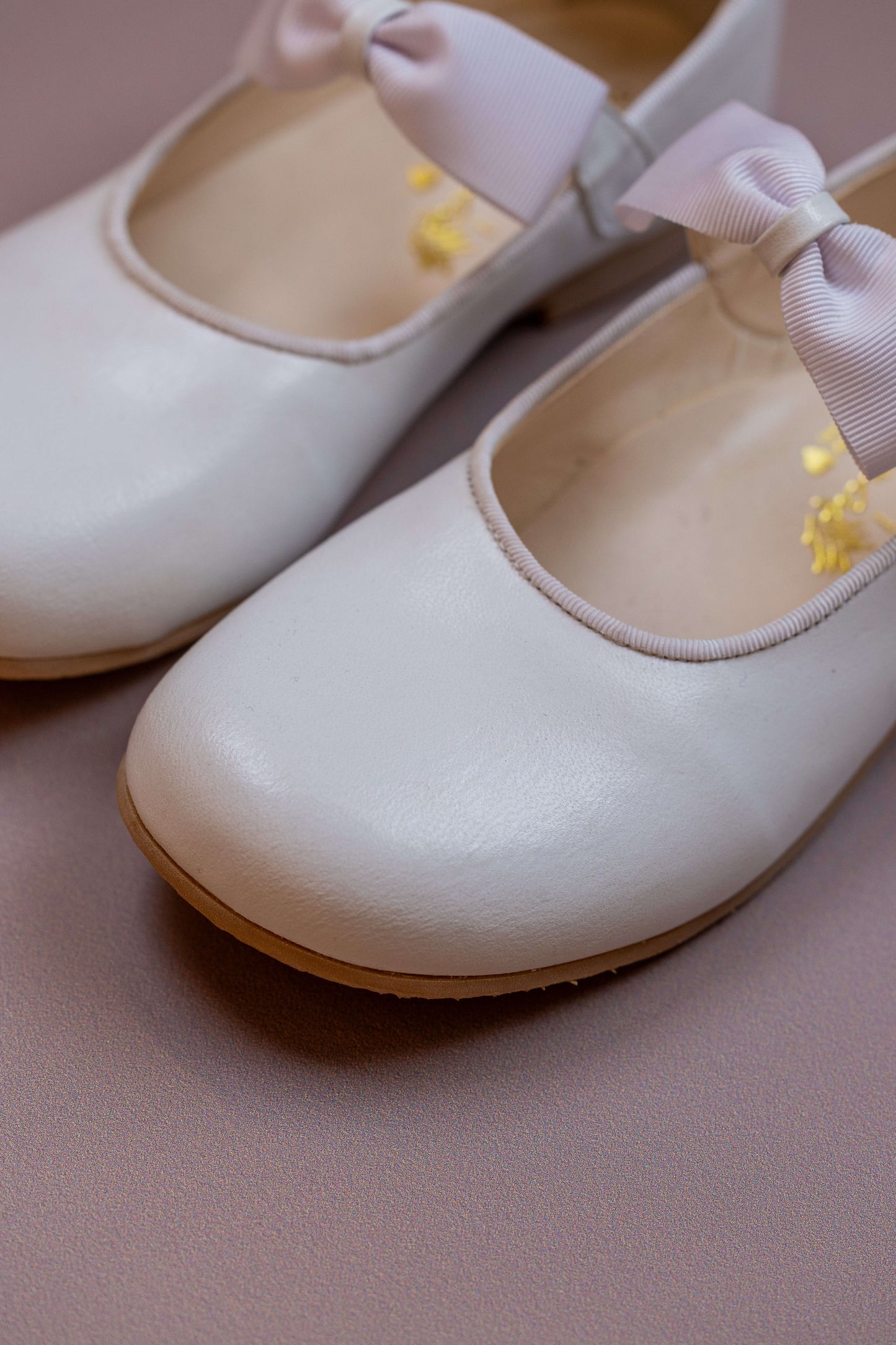 Sapato Infantil Ananás Beth Laço de Fita Couro Branco