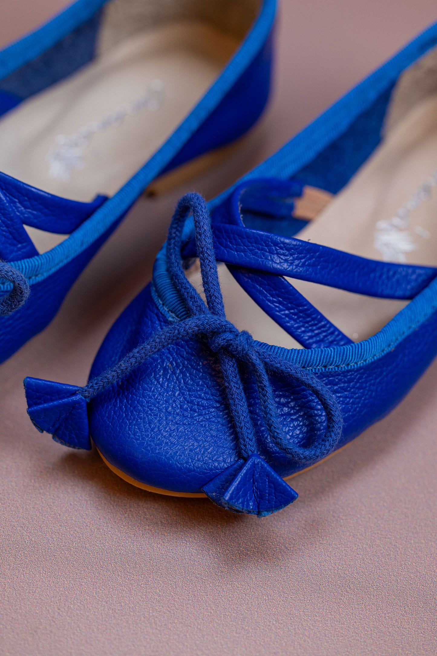 Sapatilha Infantil Ananás Bailarina Anna Couro Azul Hortênsia
