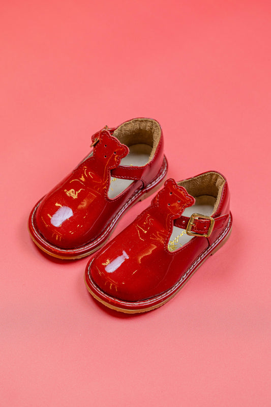 Sapato Infantil Ananás Marco Verniz Vermelho