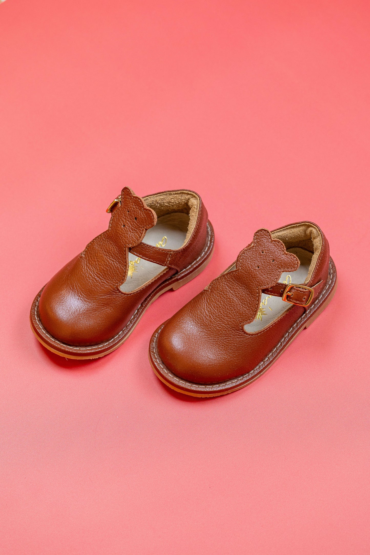 Sapato Infantil Ananás Marco Couro Caramelo