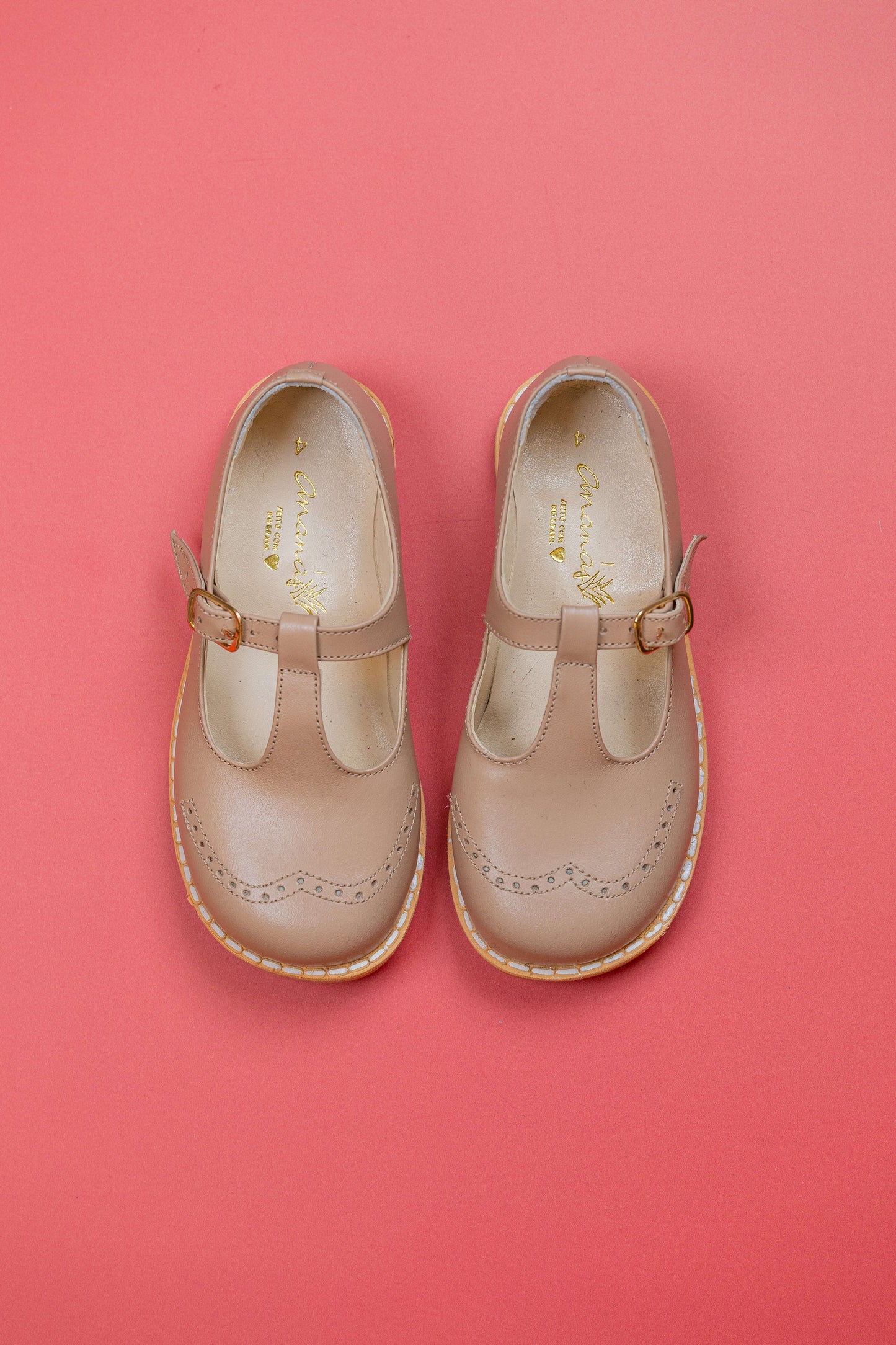 Sapato Infantil Ananás George Dots Couro Rose