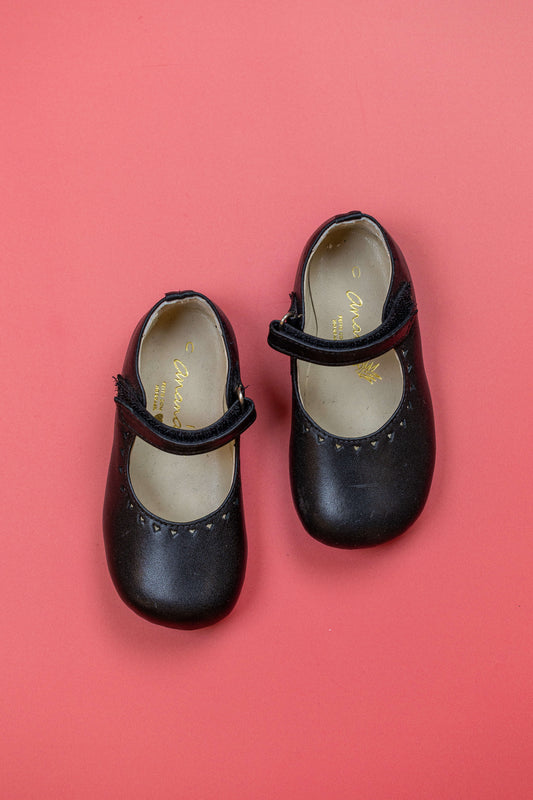 Sapato Infantil Ananás Bella Couro Preto