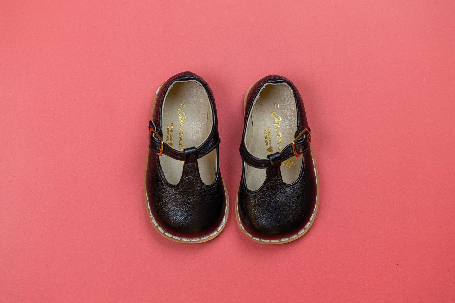 Sapato Infantil Ananás George Clássico Couro Preto