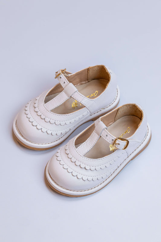 Sapato Infantil Ananás Eloise Couro Branco