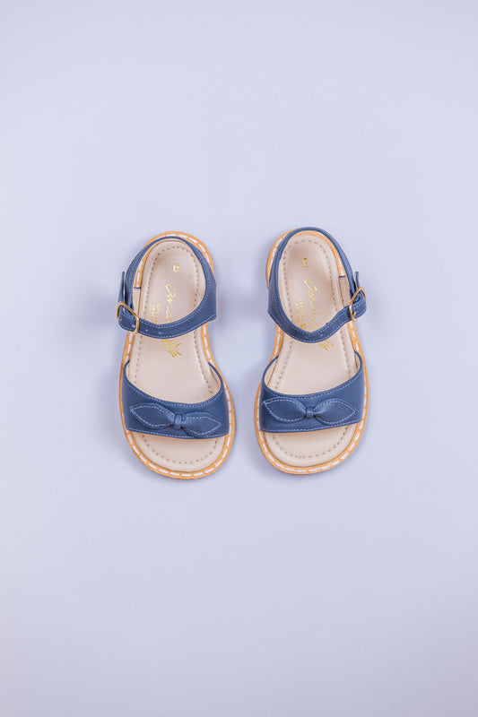 Sandália Infantil Ananás Sarah Couro Azul Jeans