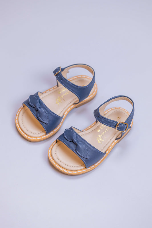 Sandália Infantil Ananás Sarah Couro Azul Jeans