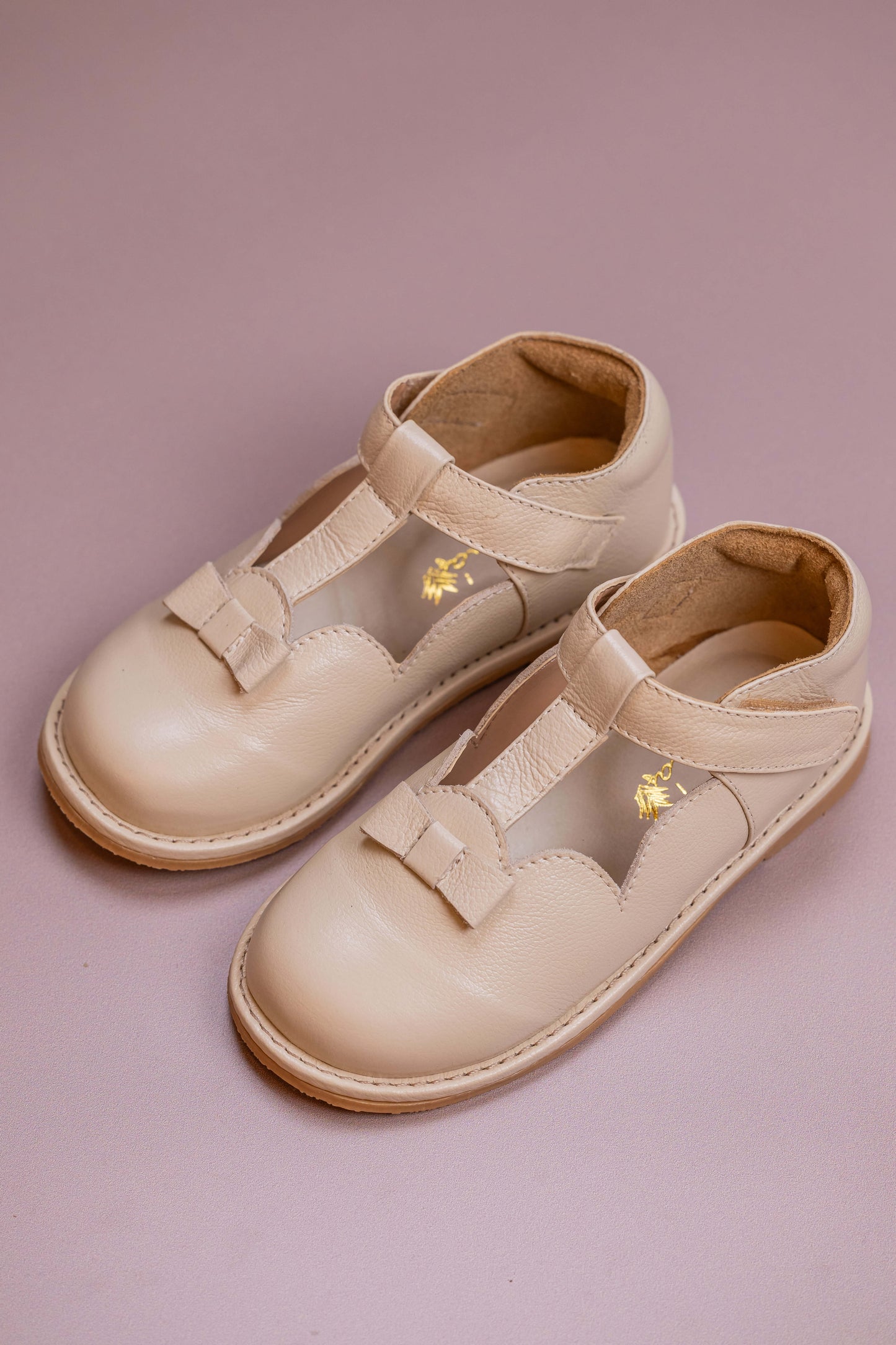 Sapato Infantil Ananás Emma Couro Marfim