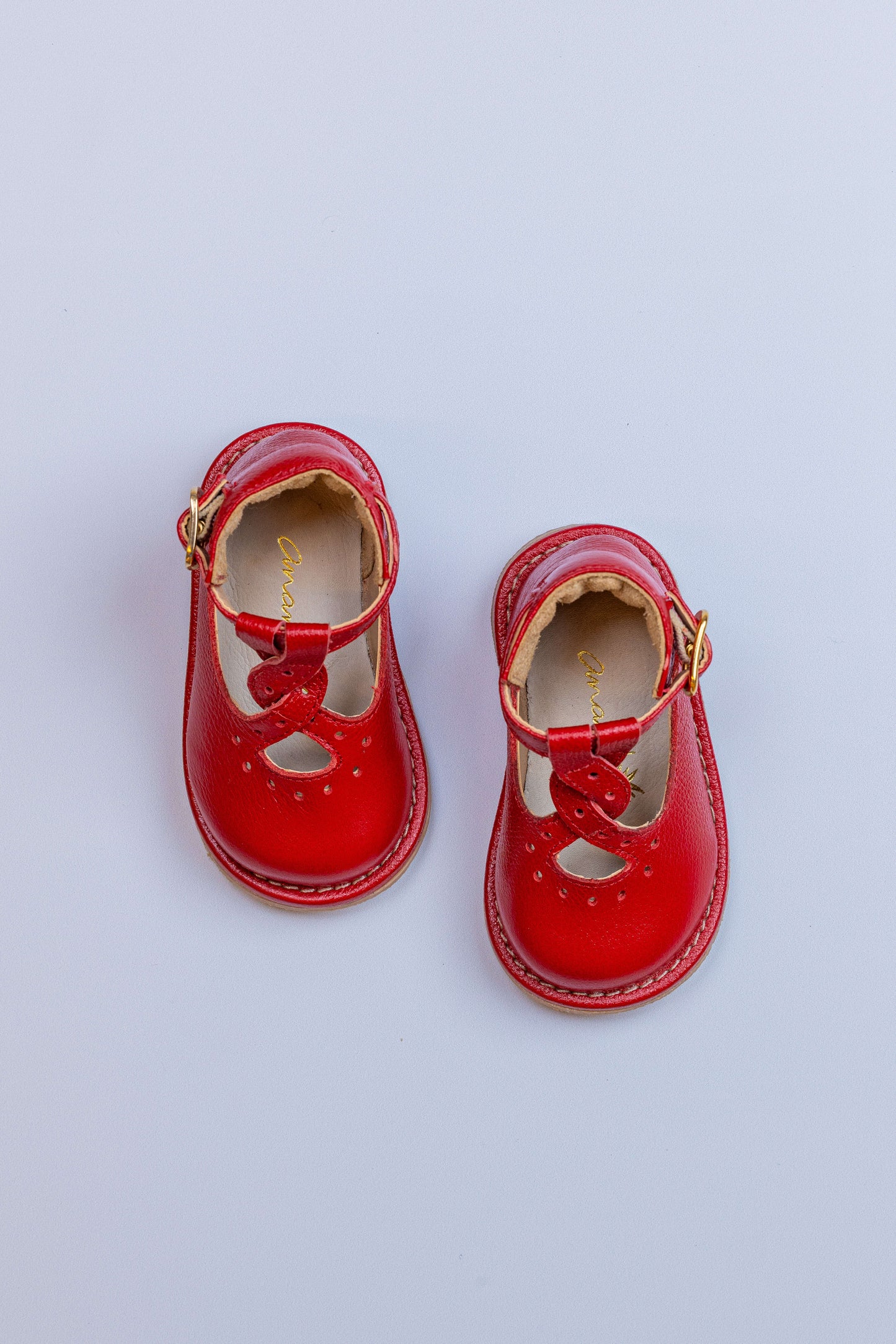 Sapato Infantil Ananás Juliet Couro Vermelho