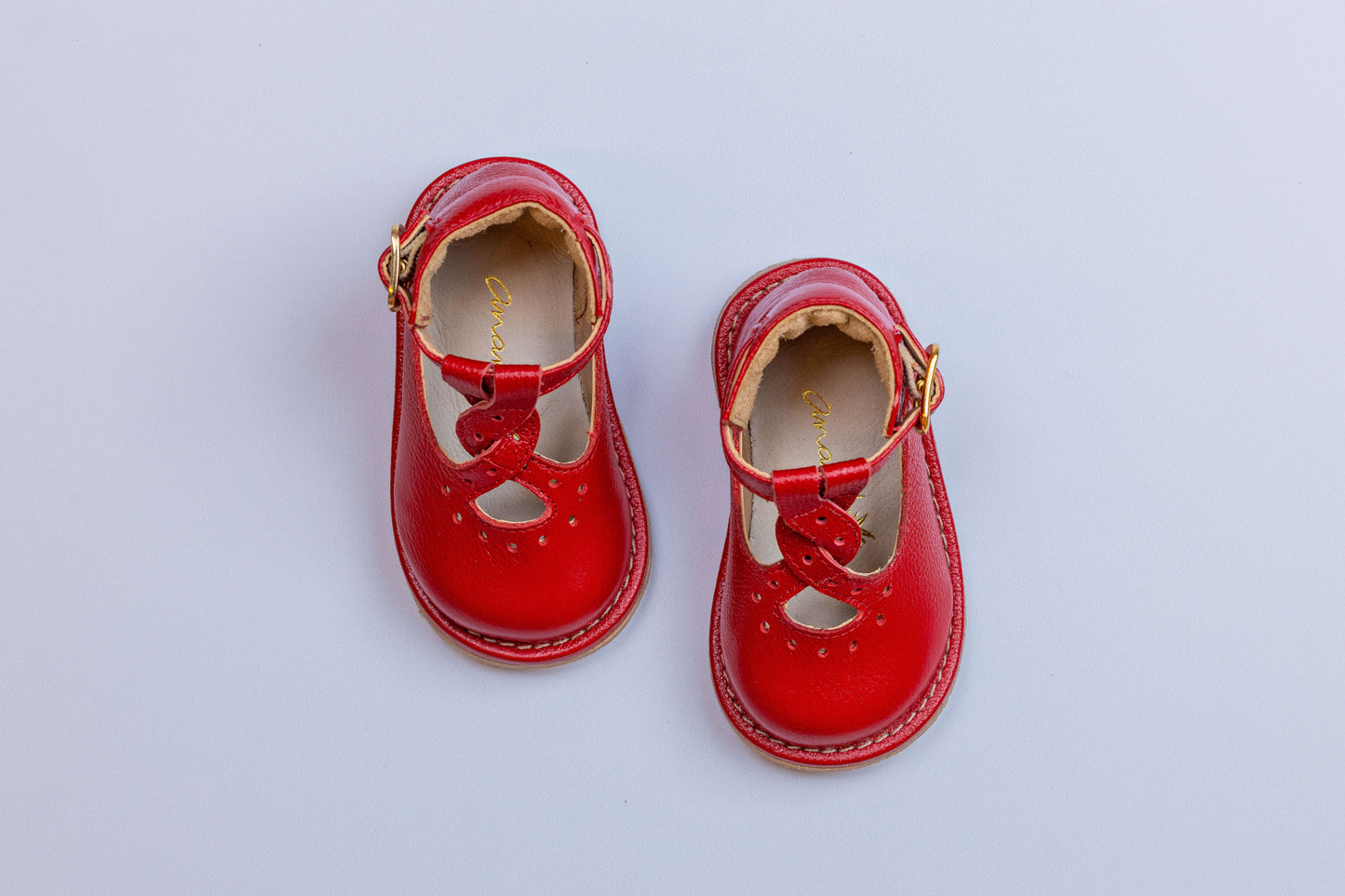 Sapato Infantil Ananás Juliet Couro Vermelho