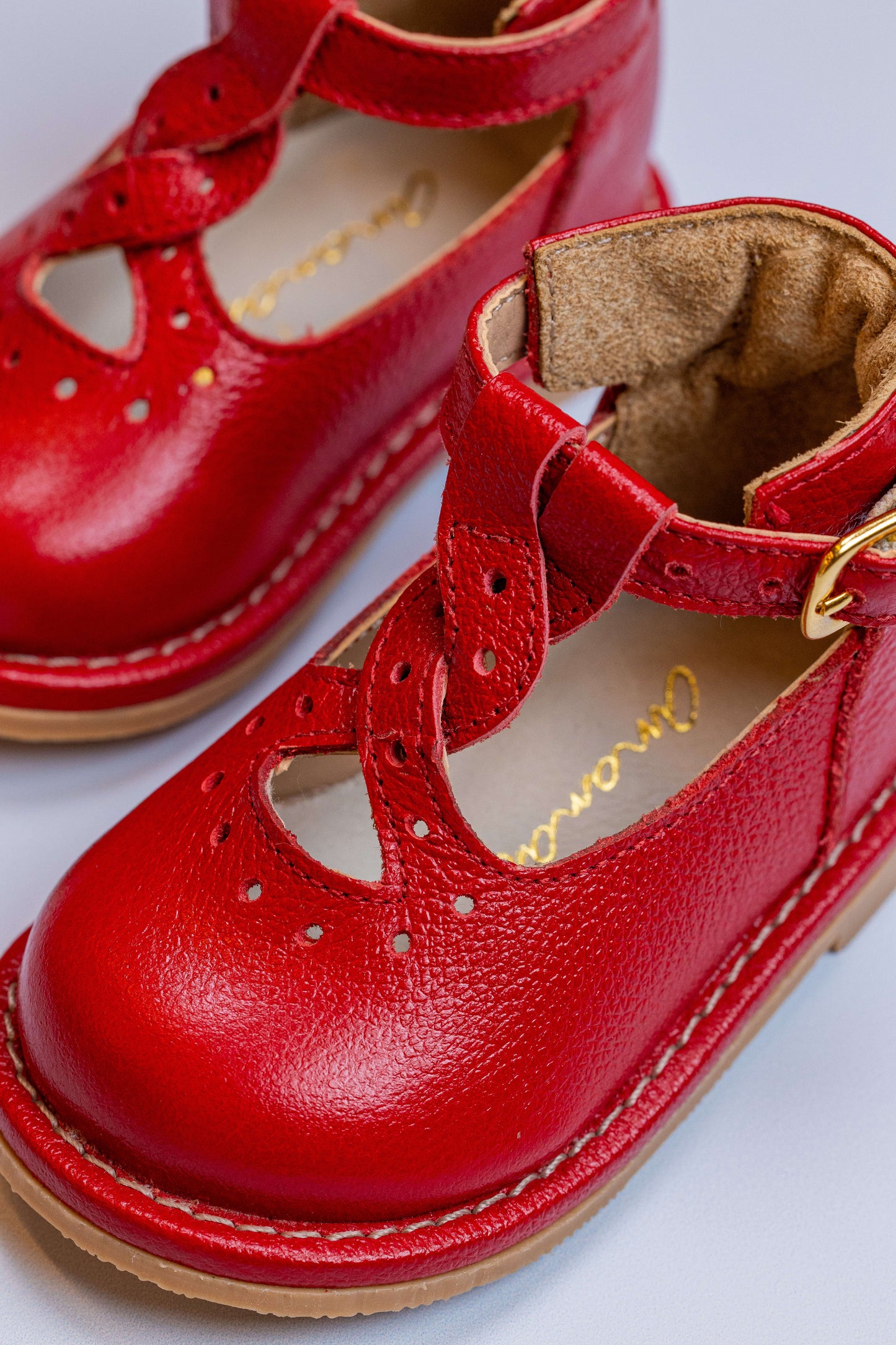 Sapato Infantil Ananás Juliet Couro Vermelho