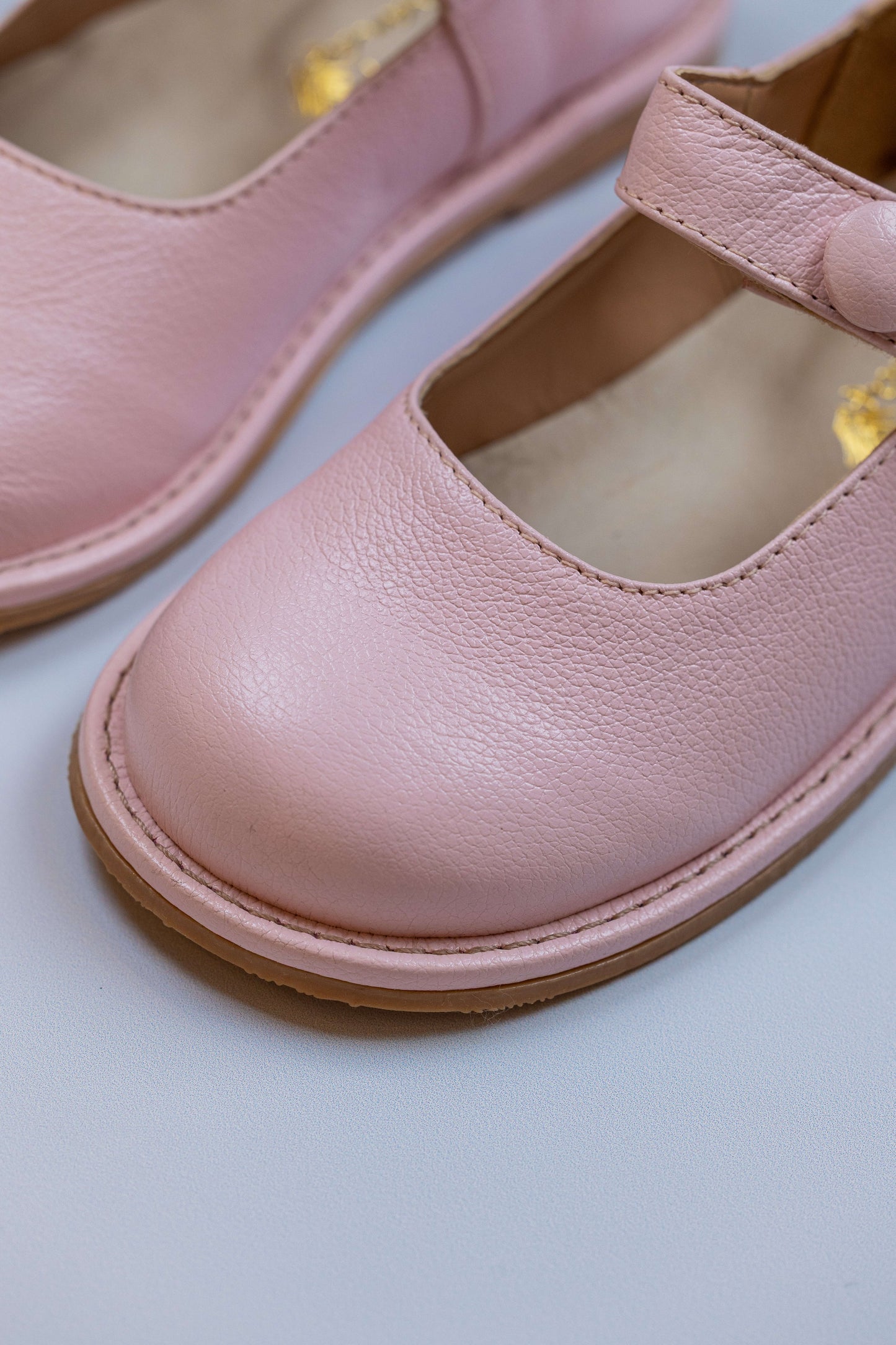 Sapato Infantil Ananás Olga Couro Rosa Bebê