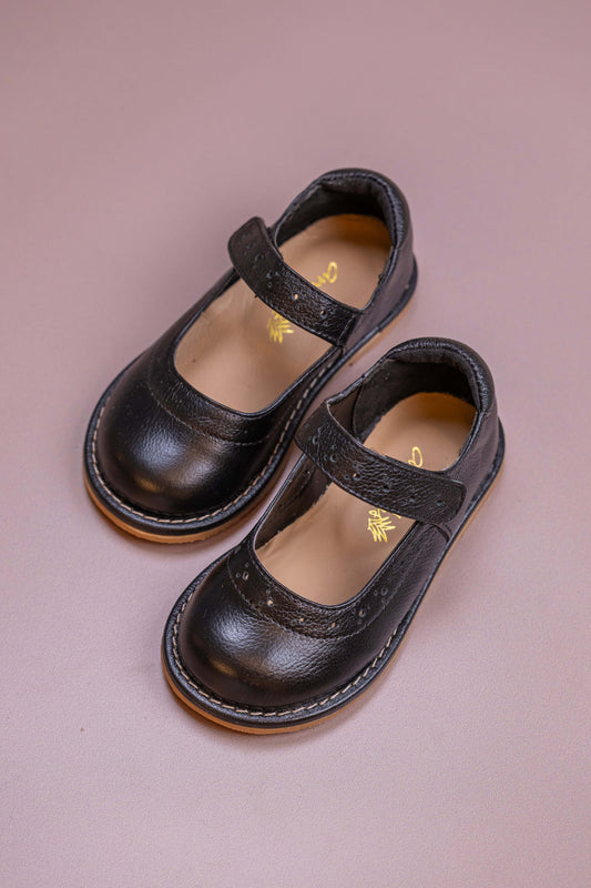Sapato Infantil Ananás Olympia Couro Preto