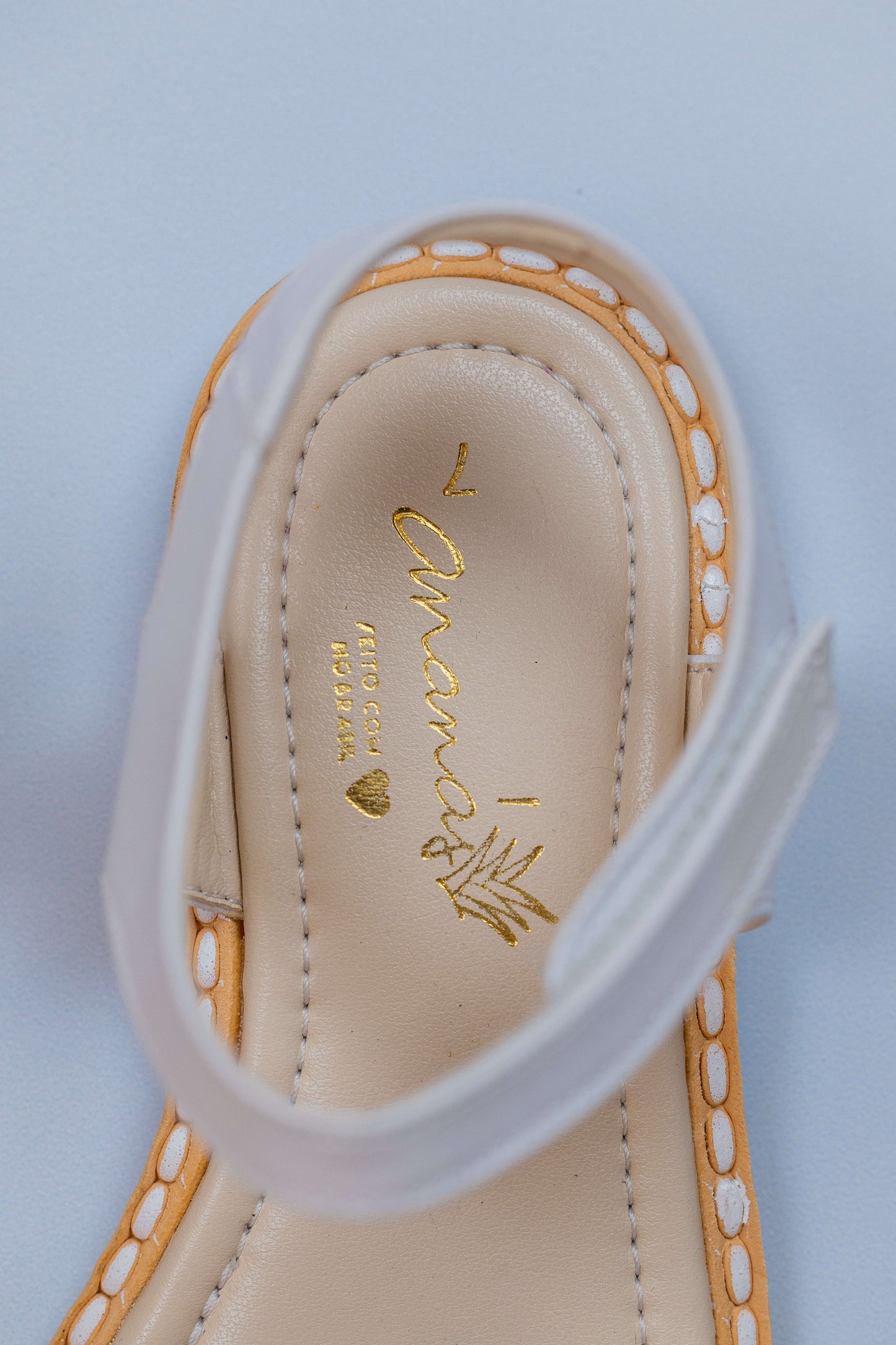 Sandália Infantil Ananás Lulu  Couro Branco