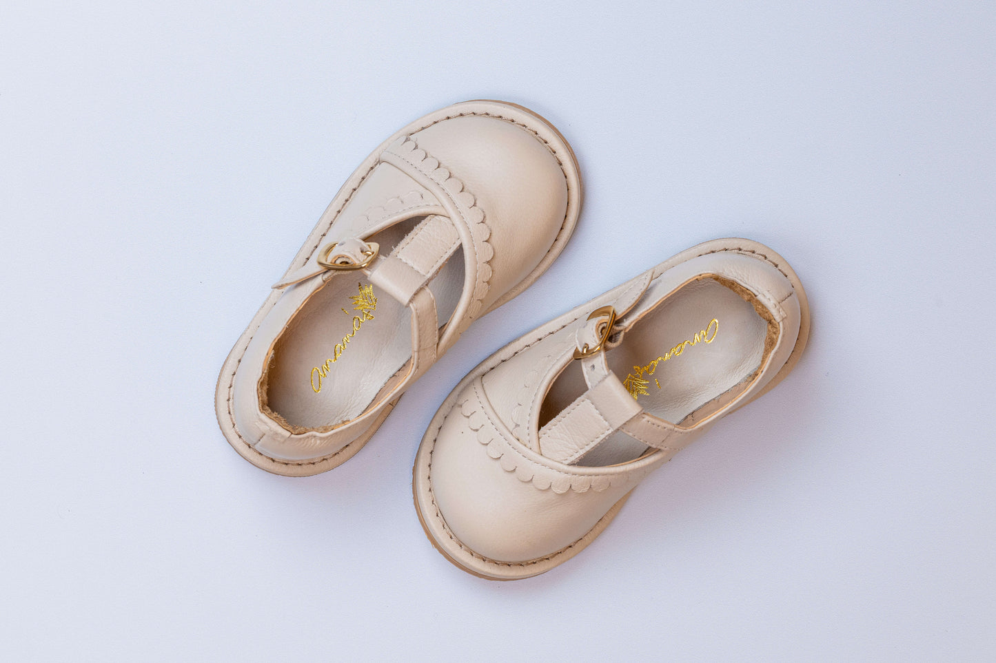Sapato Infantil Ananás Sienna Couro Marfim