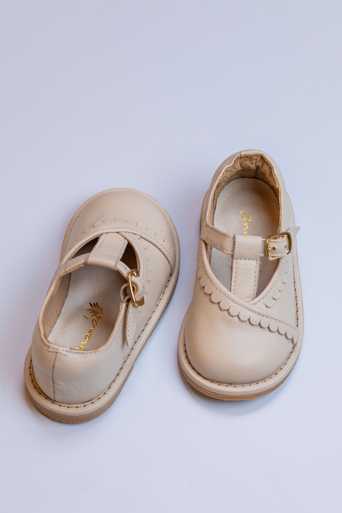 Sapato Infantil Ananás Sienna Couro Marfim