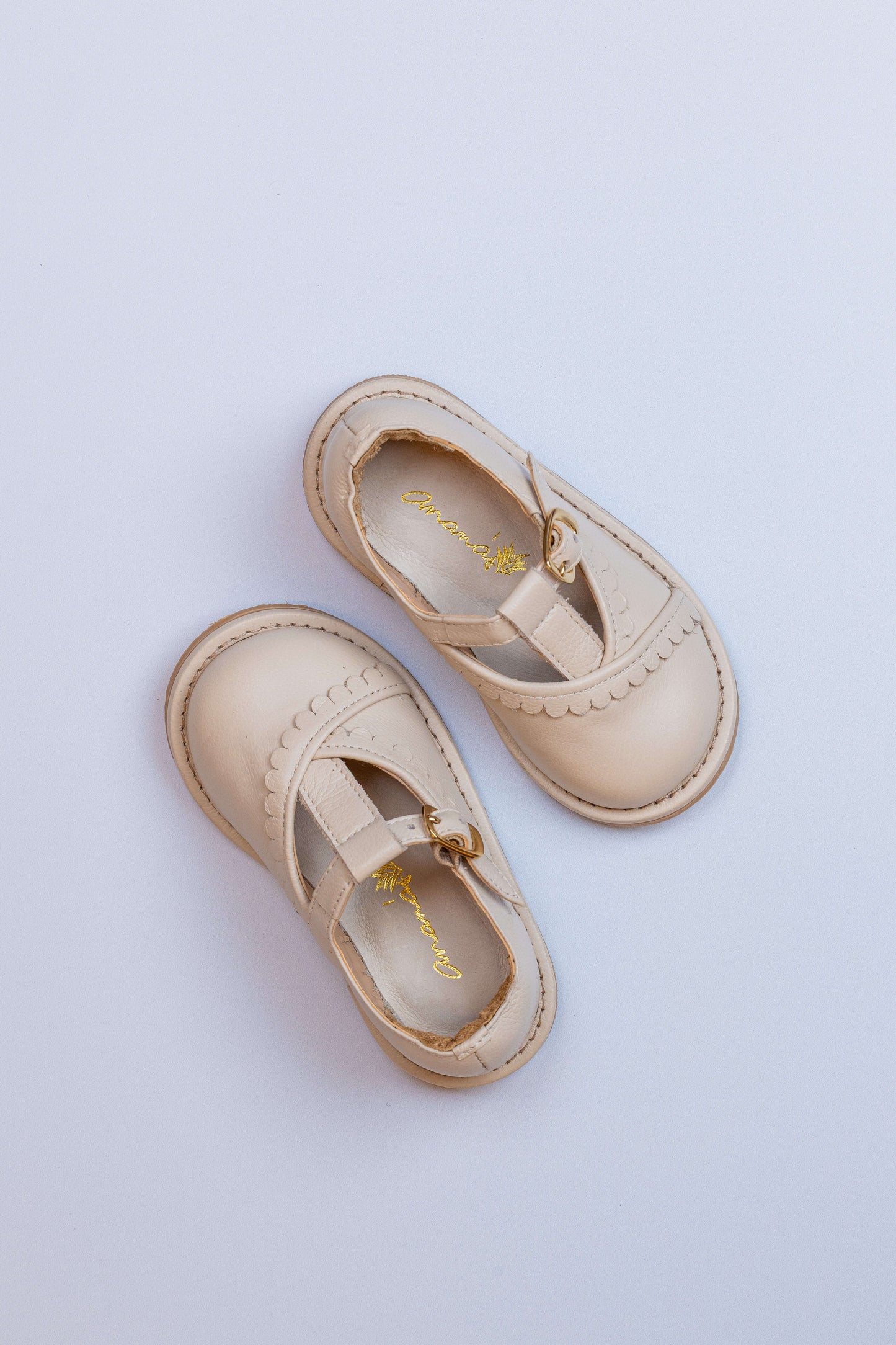 Sapato Infantil Ananás Sienna Couro Marfim