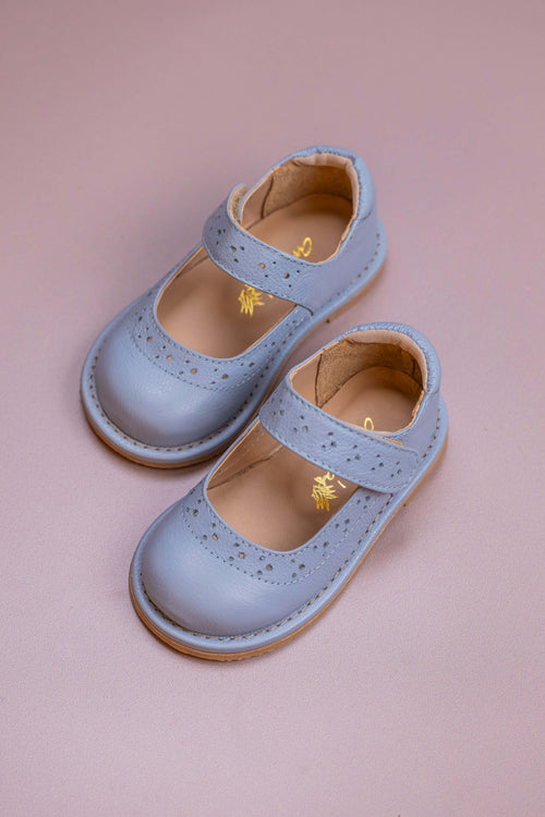 Sapato Infantil Ananás Olympia Couro Azul Bebê | Atacado