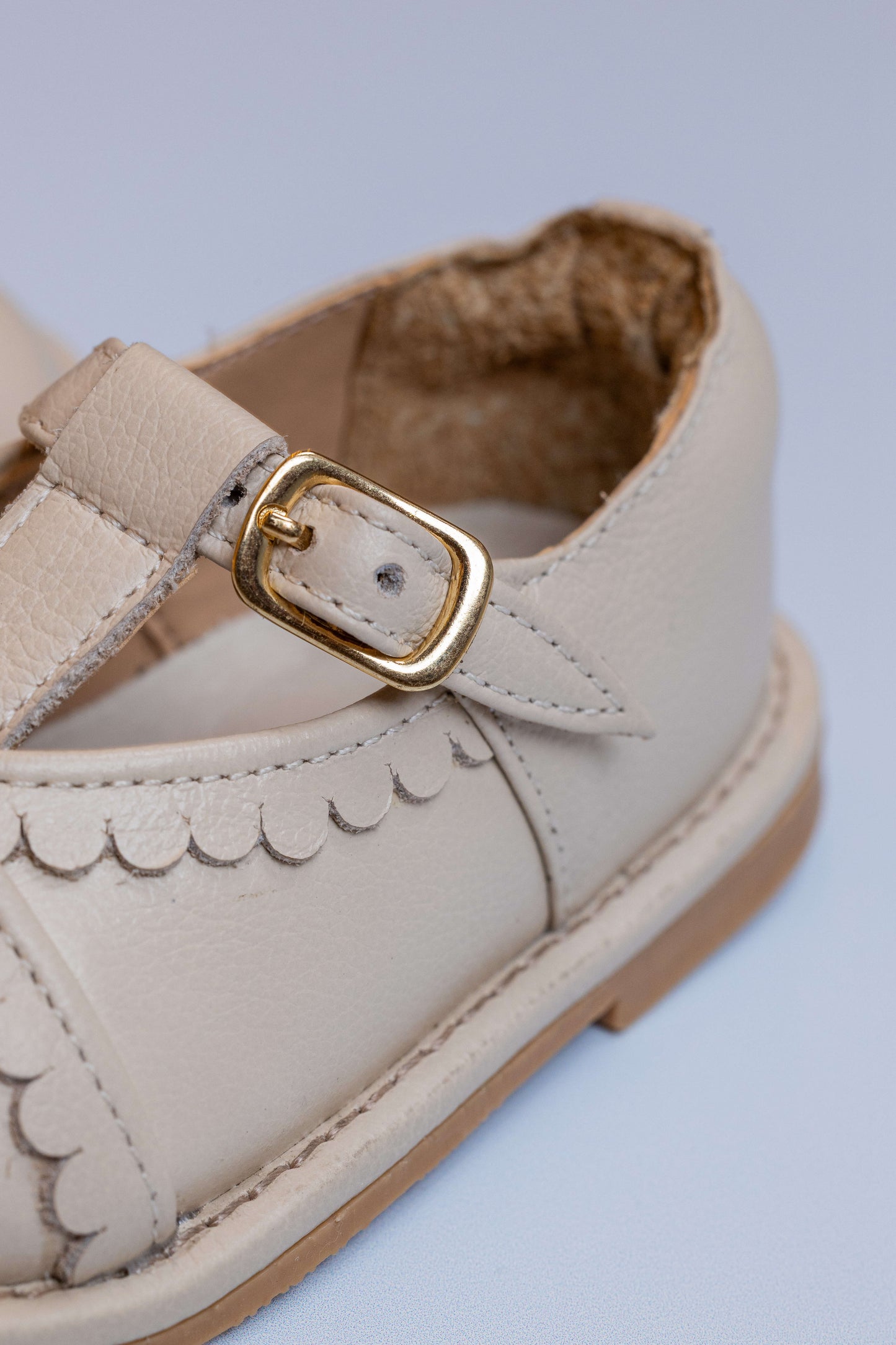 Sapato Infantil Ananás Sienna Couro Marfim