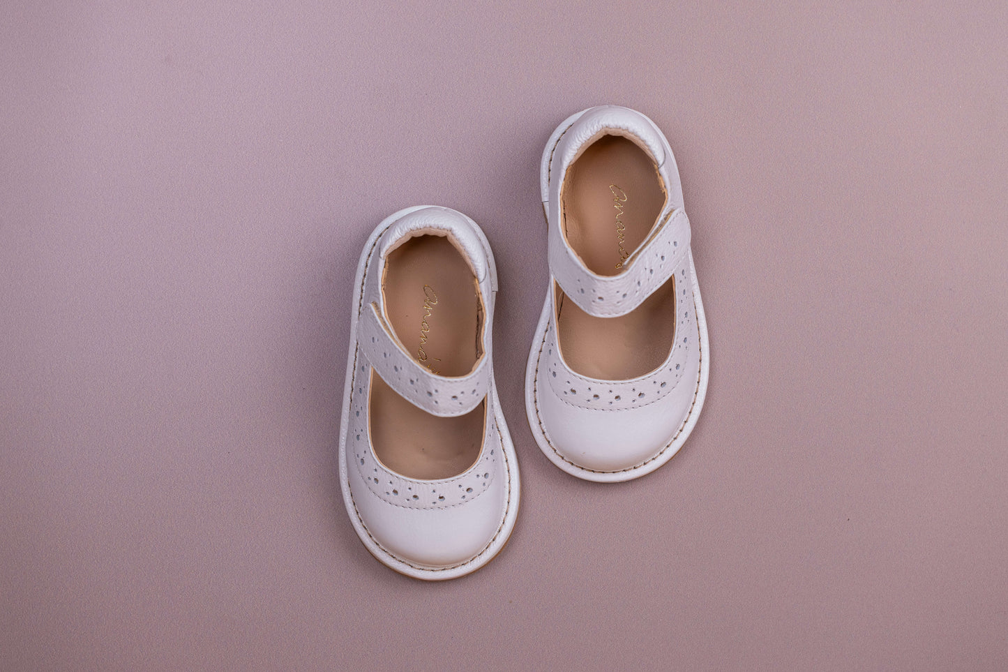 Sapato Infantil Ananás Olympia Couro Branco