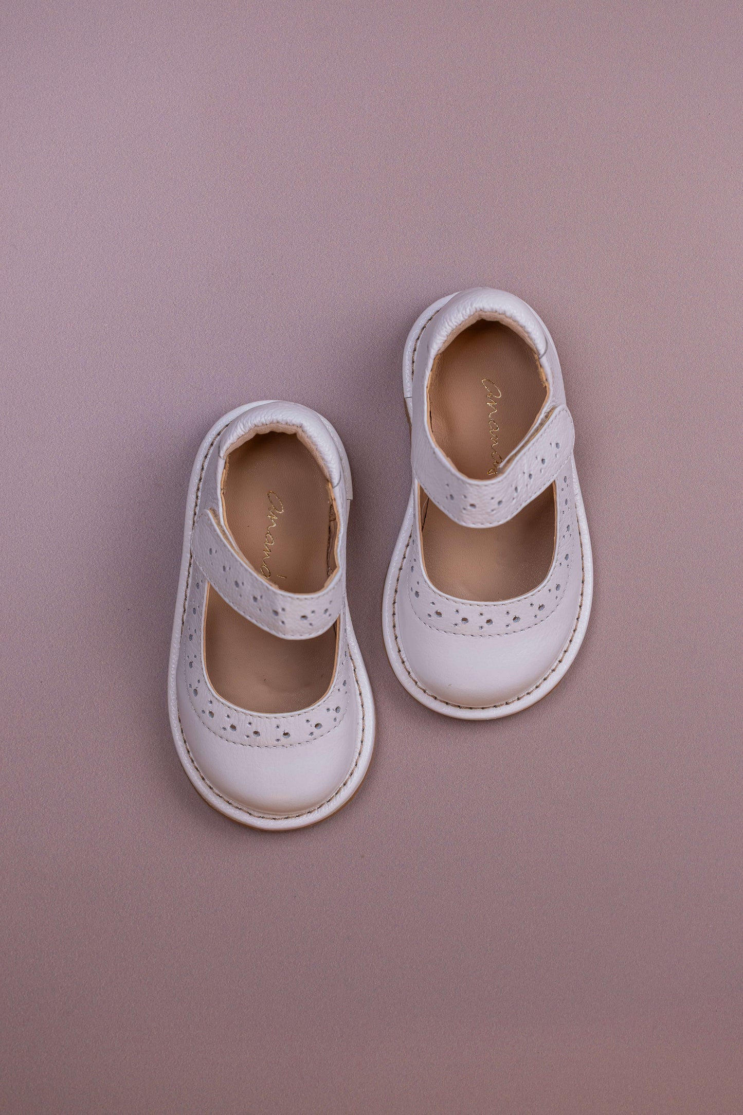 Sapato Infantil Ananás Olympia Couro Branco