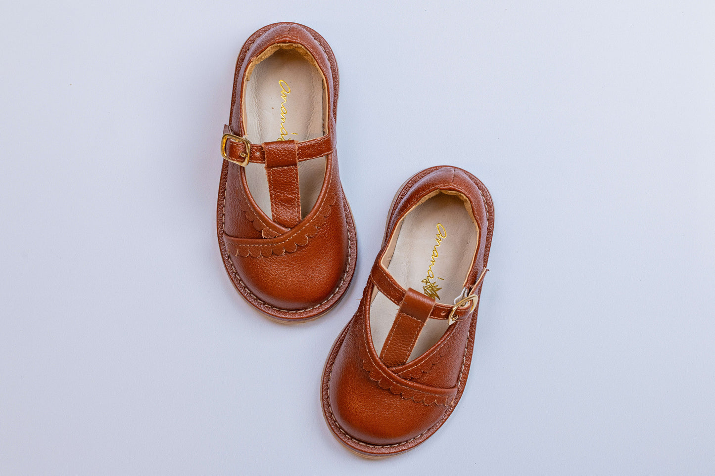 Sapato Infantil Ananás Sienna Couro Caramelo