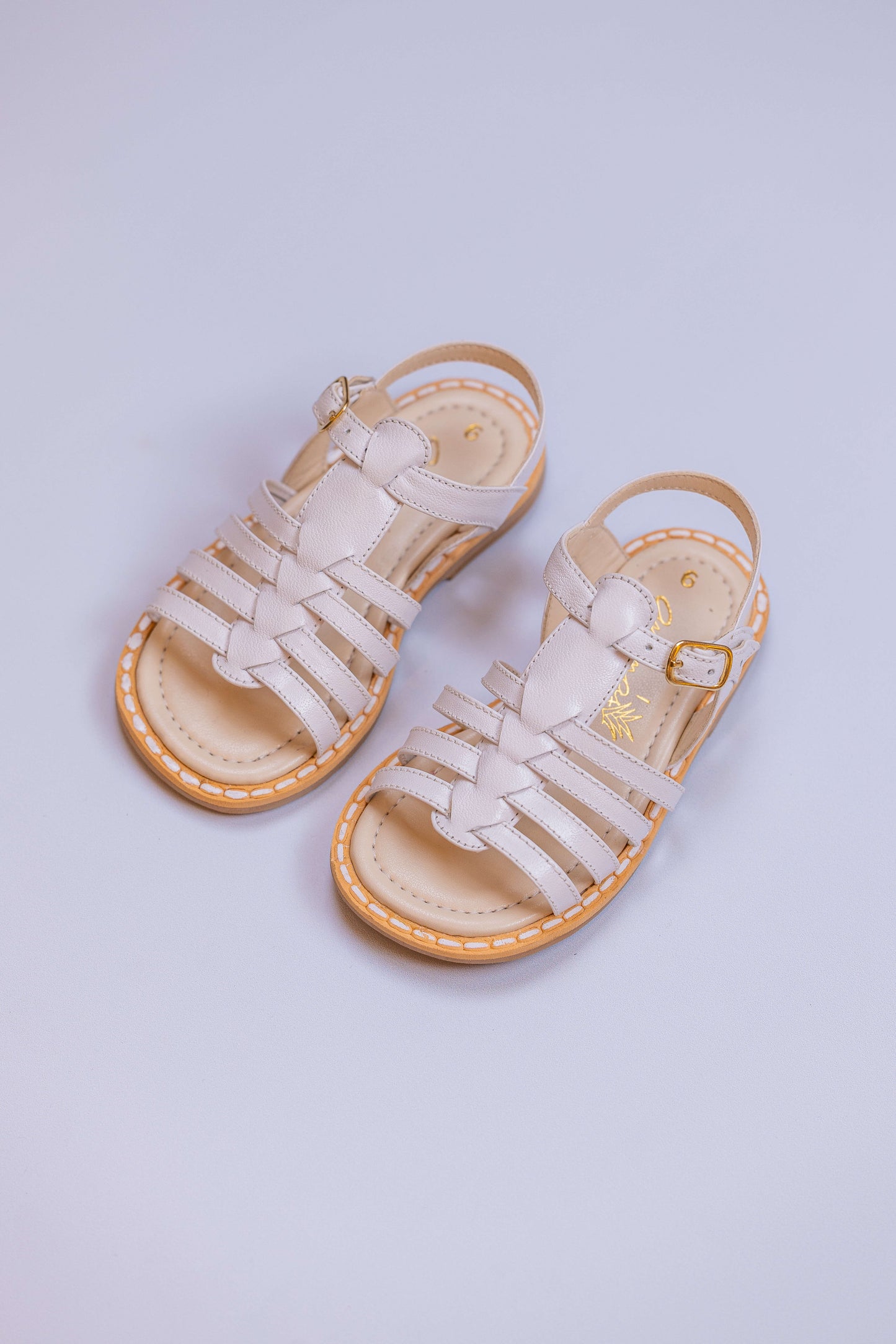 Sandália Infantil Ananás Tropez Couro Branco