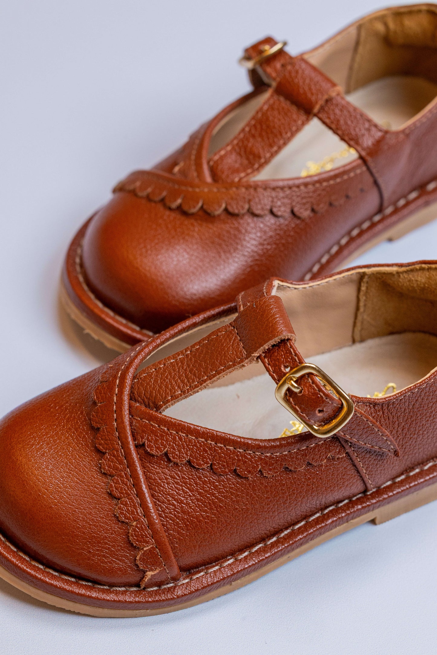 Sapato Infantil Ananás Sienna Couro Caramelo