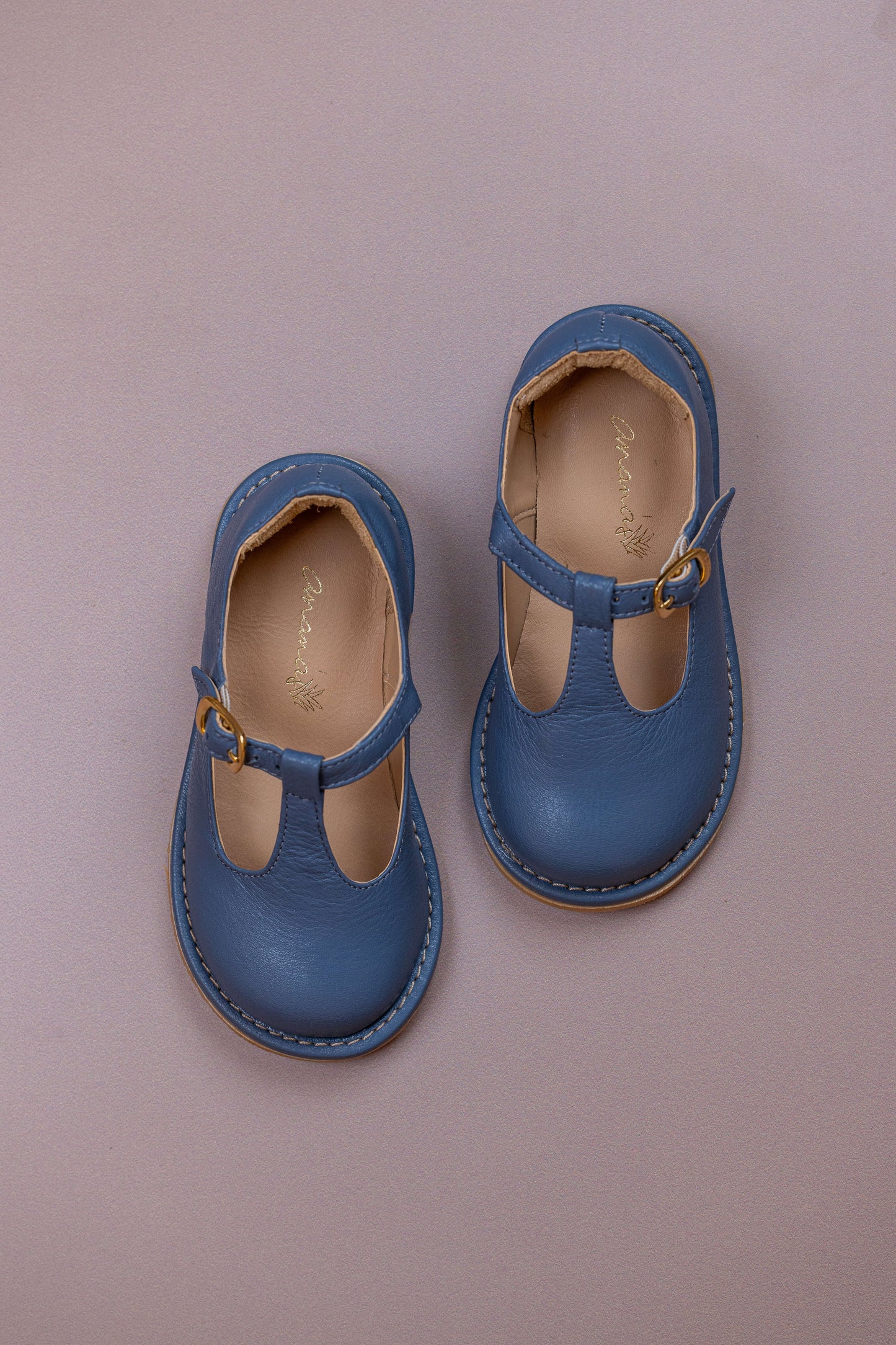 Sapato Infantil Ananás George Couro Azul Jeans