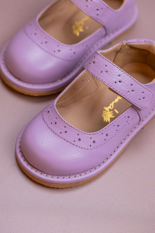 Sapato Infantil Ananás Olympia Couro Lilás | Atacado