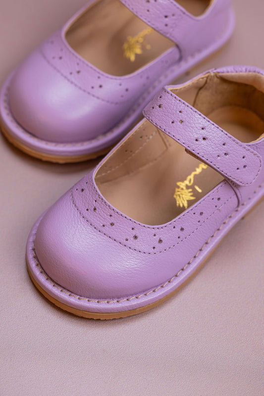 Sapato Infantil Ananás Olympia Couro Lilás